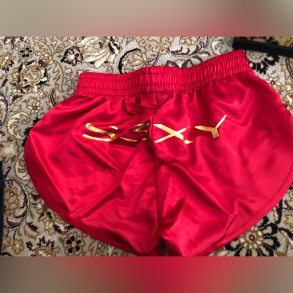 TESLA New Short Shorts Red Satin Sexy Size XS Extra Small - Picture 3 of 10